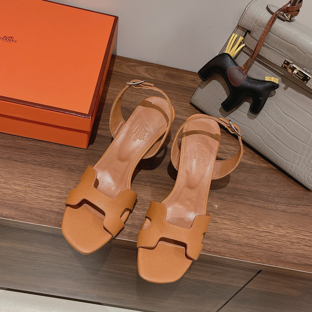 Hermes Slingback Sandal Eternite 75 Tuscan Lambskin