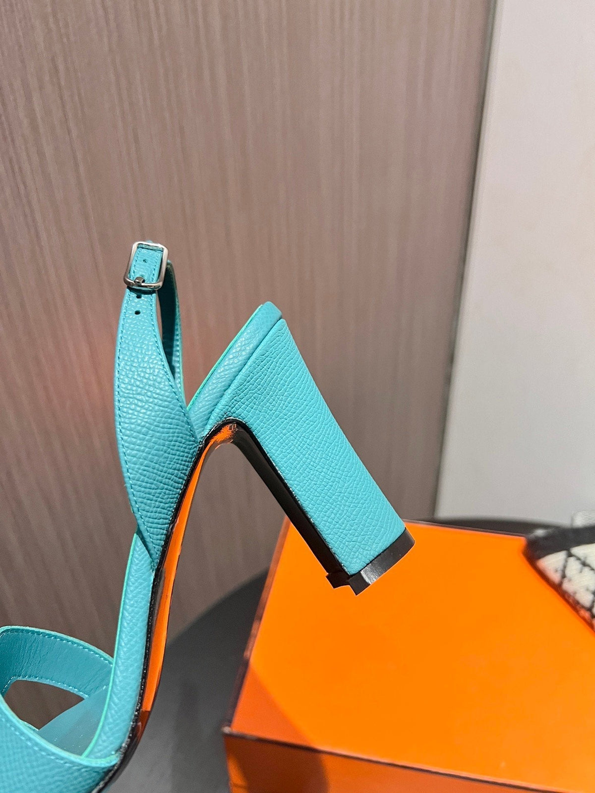 Hermes Slingback Sandal Eternite 95 Sky