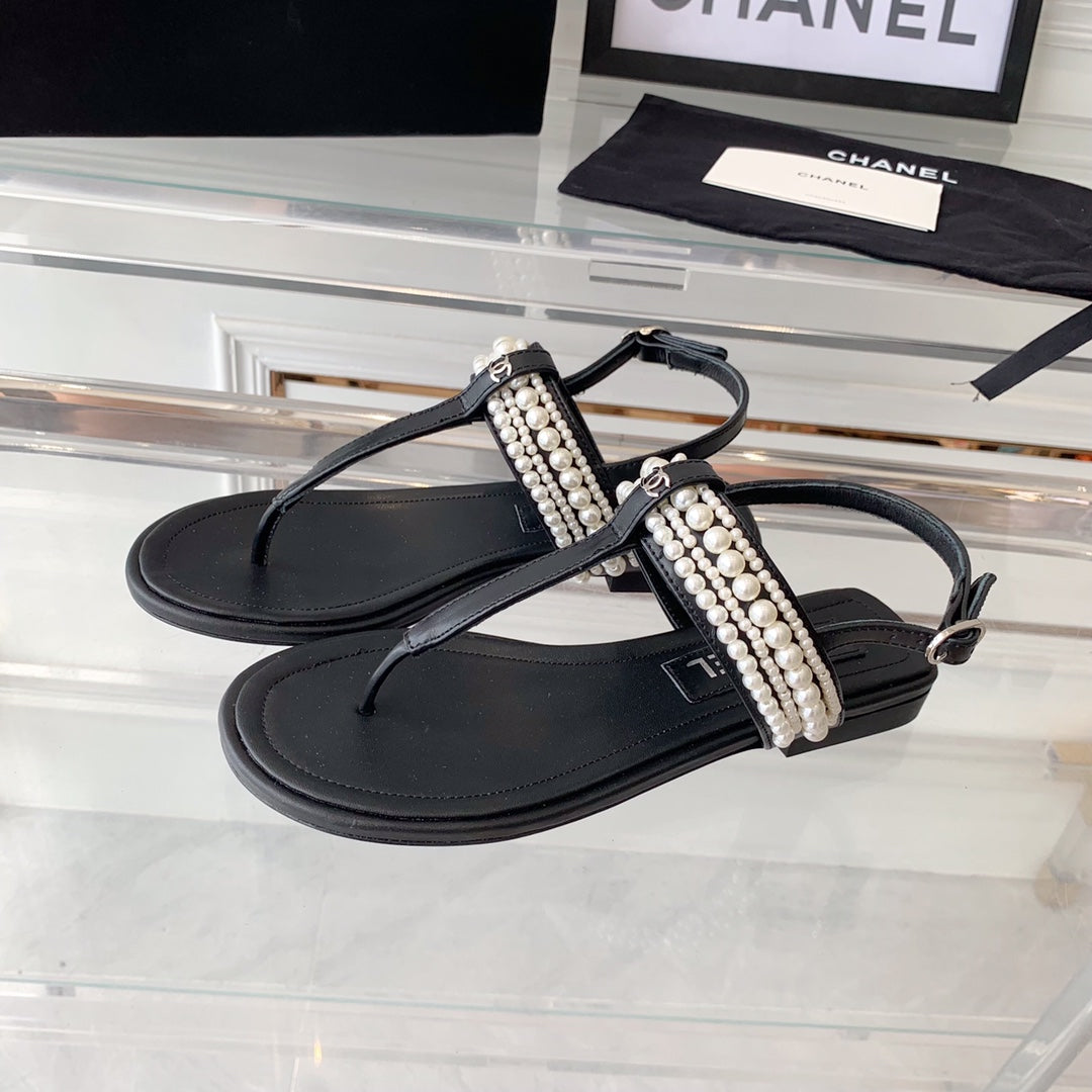 Chanel Slingbacks Black Lambs