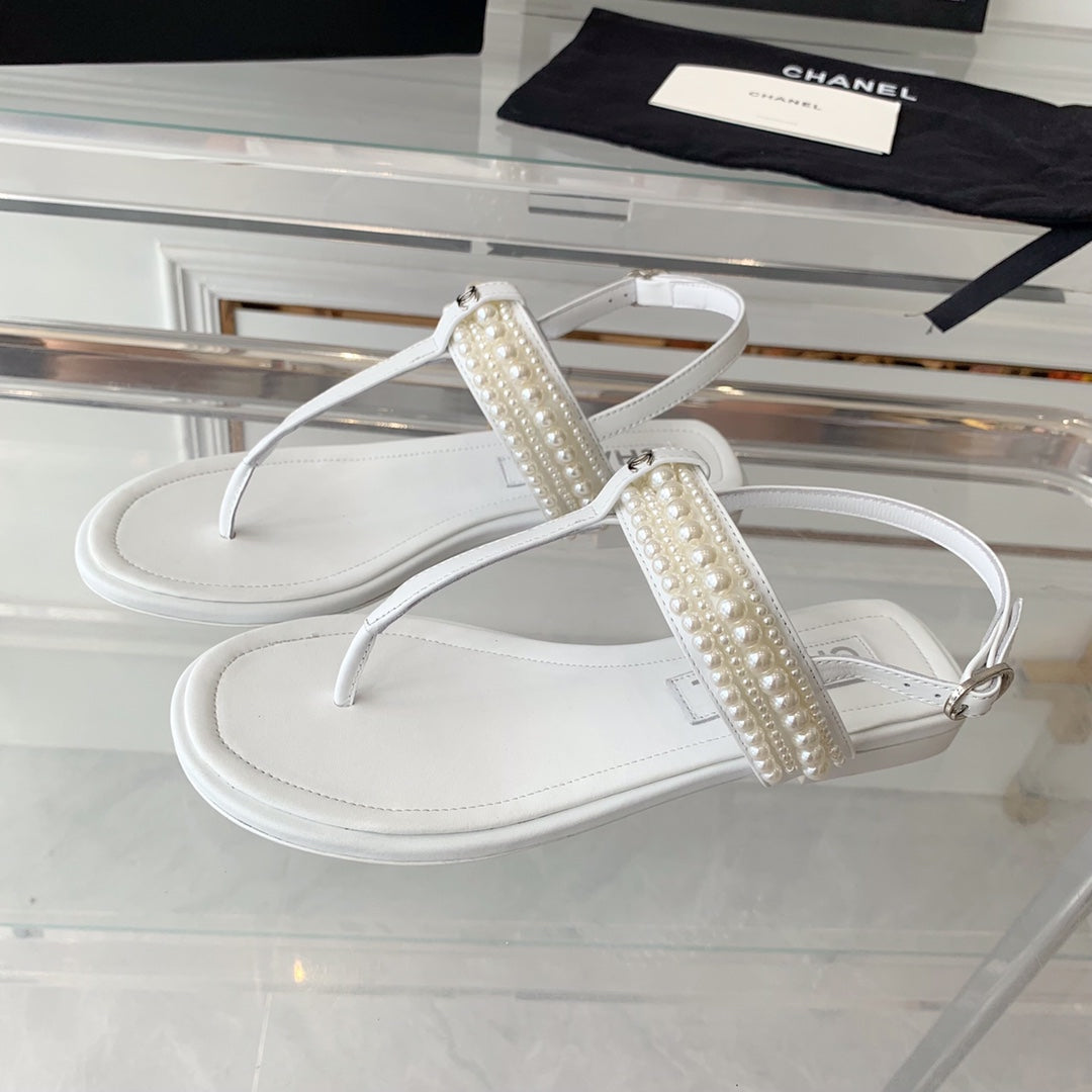 Chanel Slingbacks White Lambs