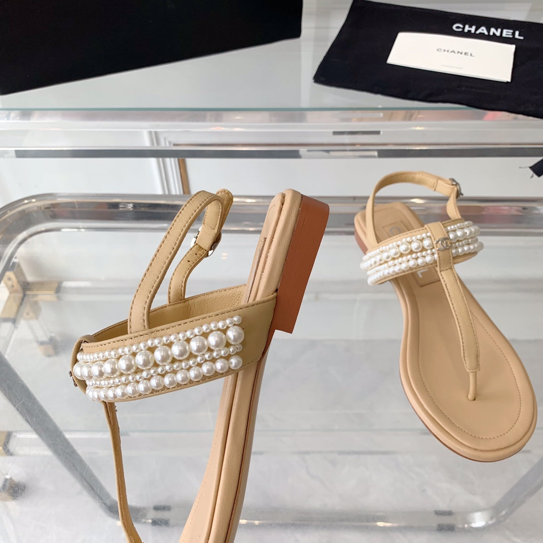 Chanel Slingbacks Cream Lambs