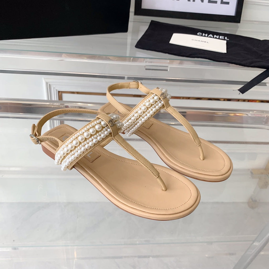 Chanel Slingbacks Cream Lambs