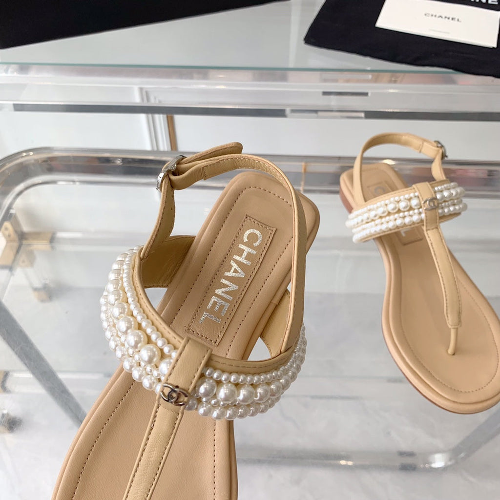 Chanel Slingbacks Cream Lambs