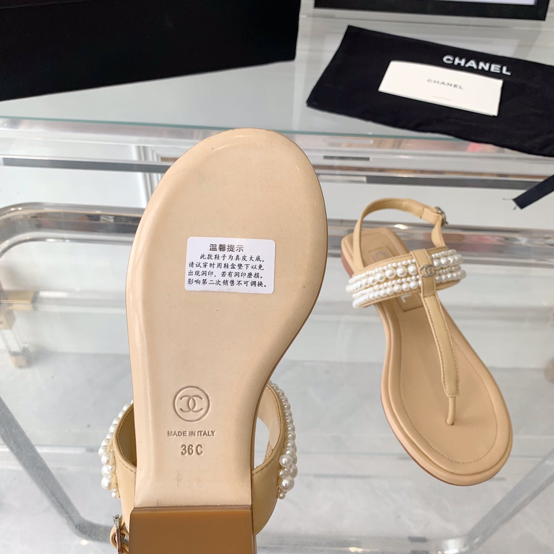 Chanel Slingbacks Cream Lambs