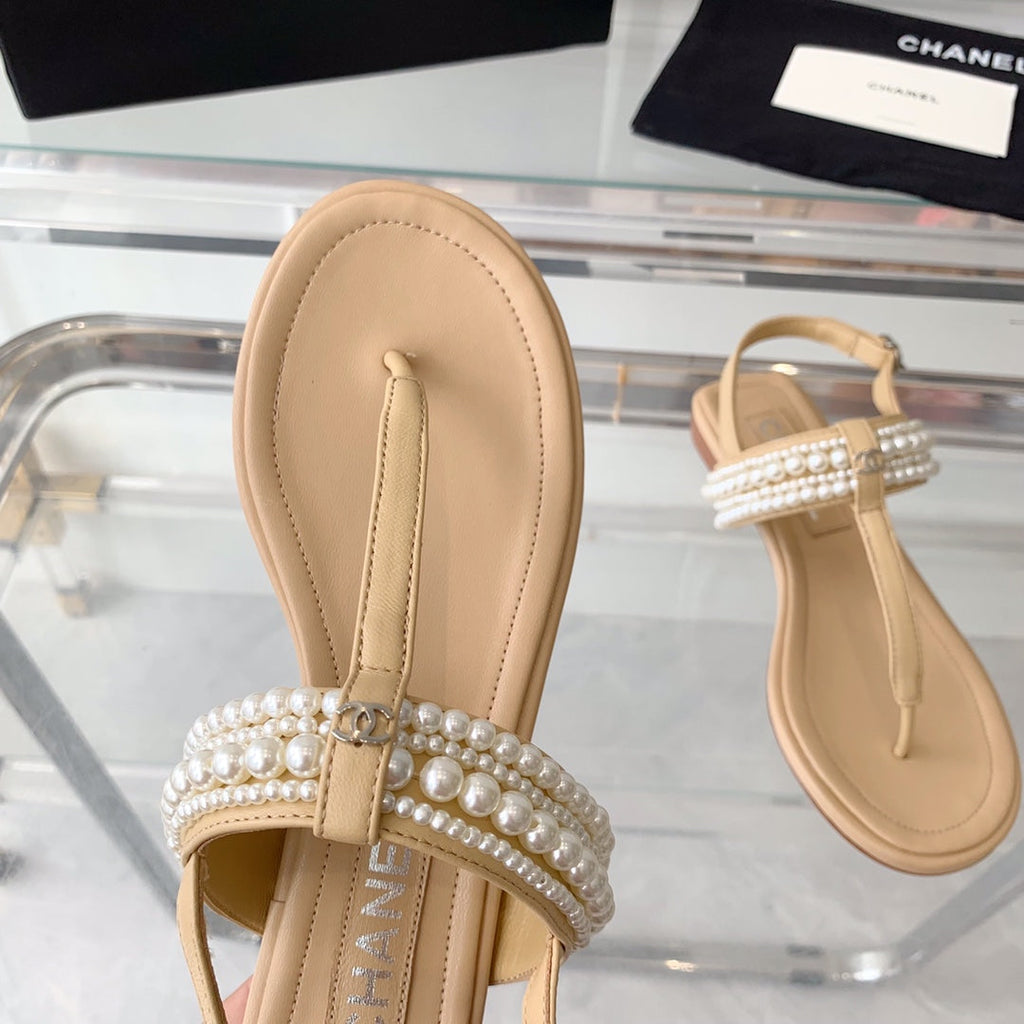 Chanel Slingbacks Cream Lambs