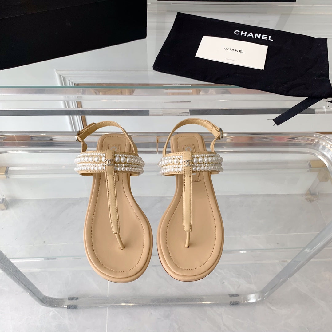 Chanel Slingbacks Cream Lambs