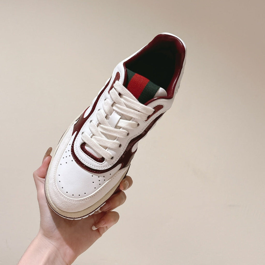 Gucci Retro Sneakers White Red