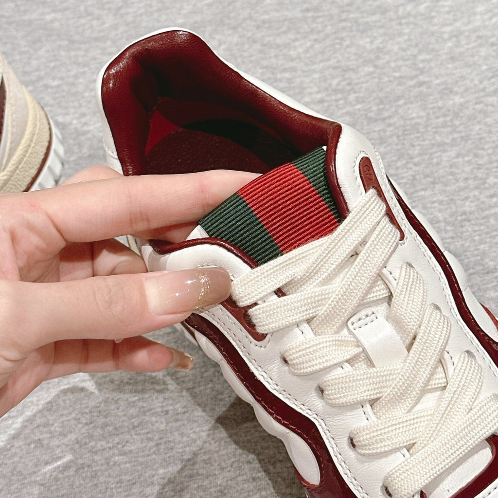 Gucci Retro Sneakers White Red