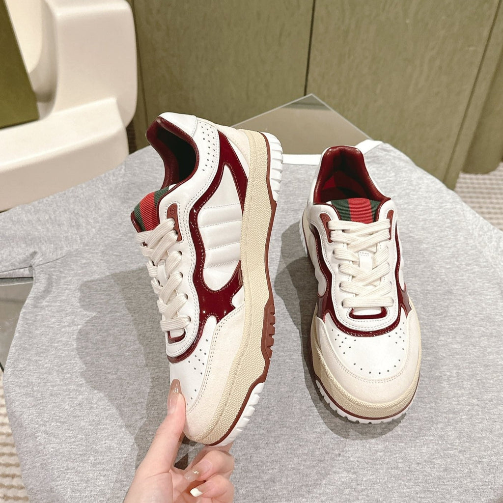 Gucci Retro Sneakers White Red