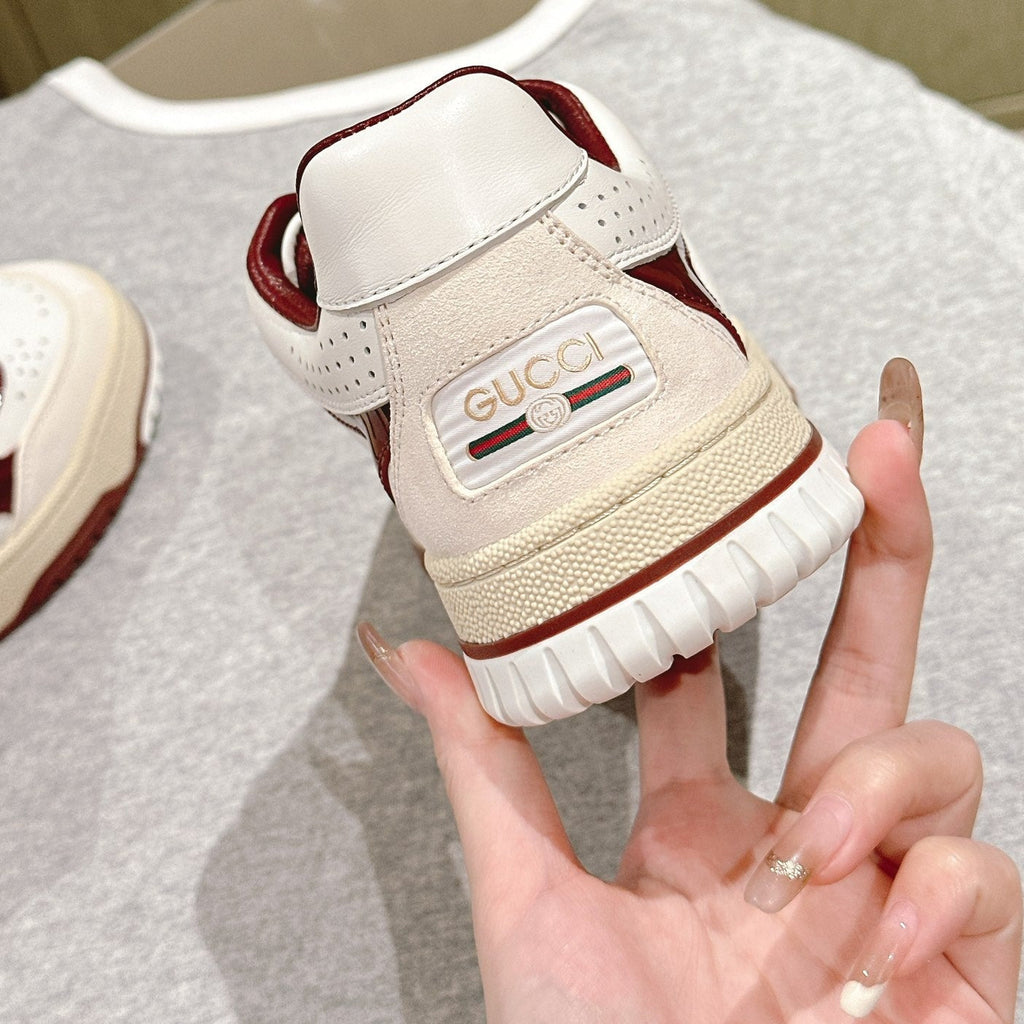 Gucci Retro Sneakers White Red
