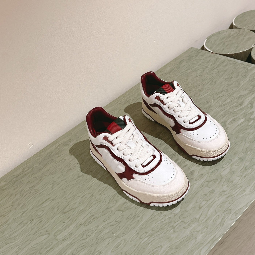 Gucci Retro Sneakers White Red