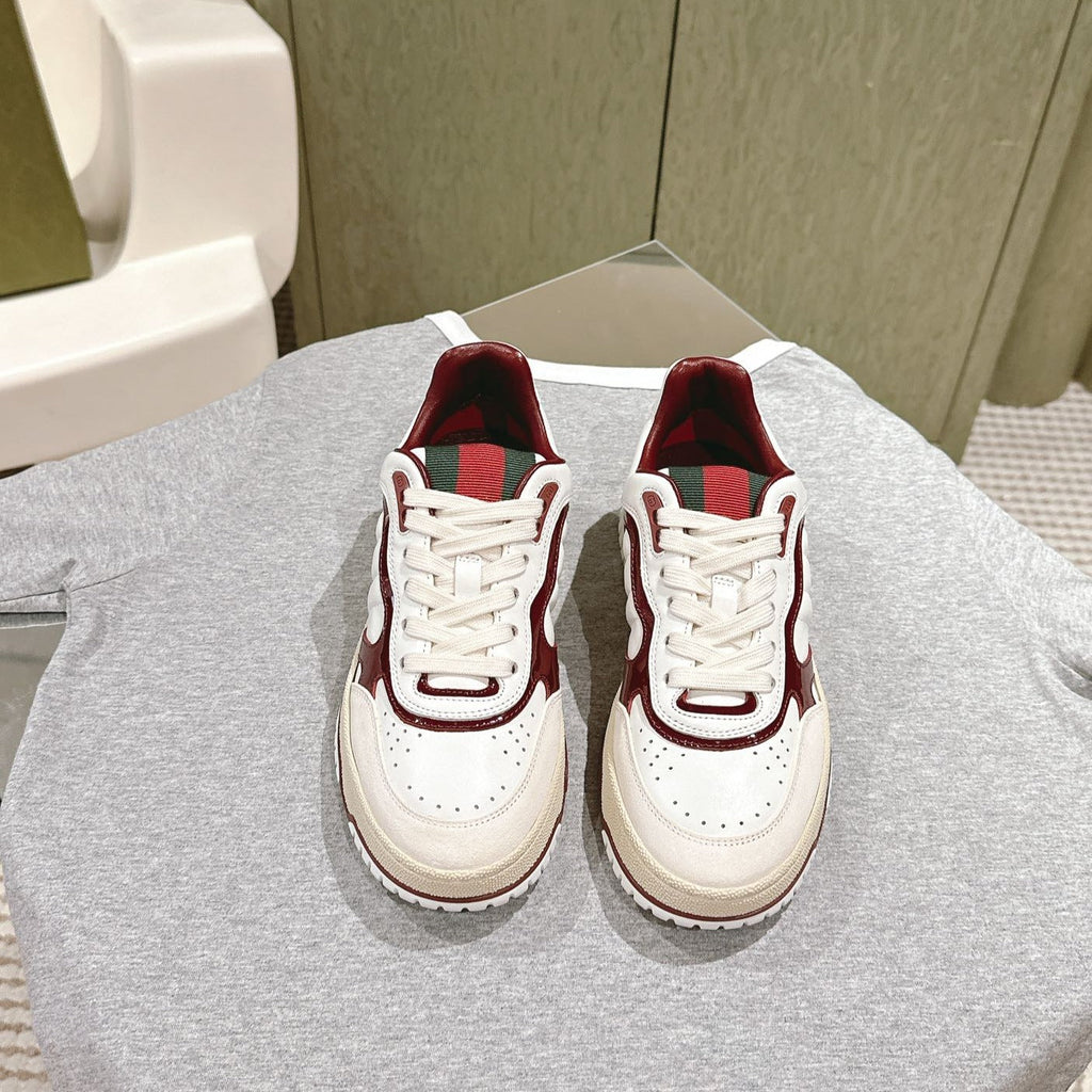 Gucci Retro Sneakers White Red