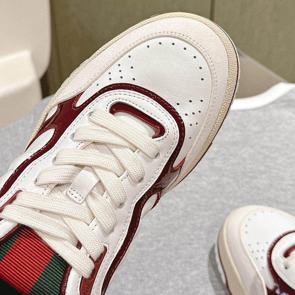 Gucci Retro Sneakers White Red