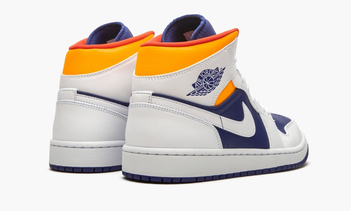 Air Jordan 1 Mid "Royal Blue / Laser Orange" Sneakers