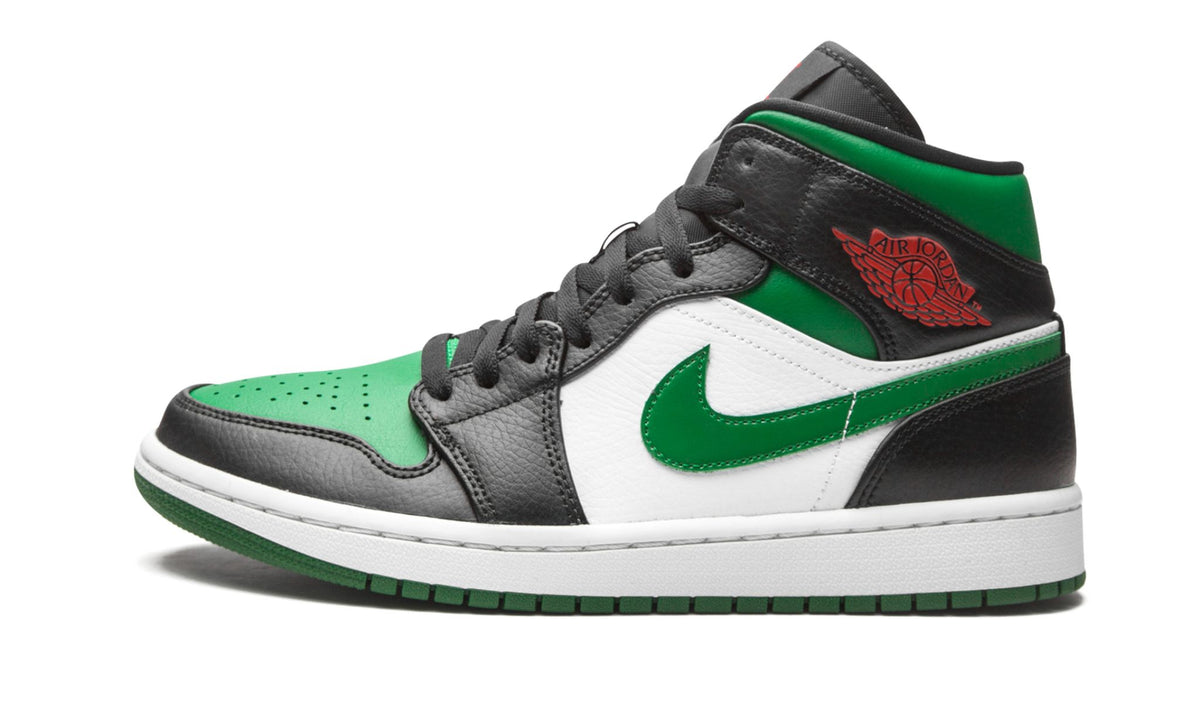 Air Jordan 1 Mid Green Toe Sneakers