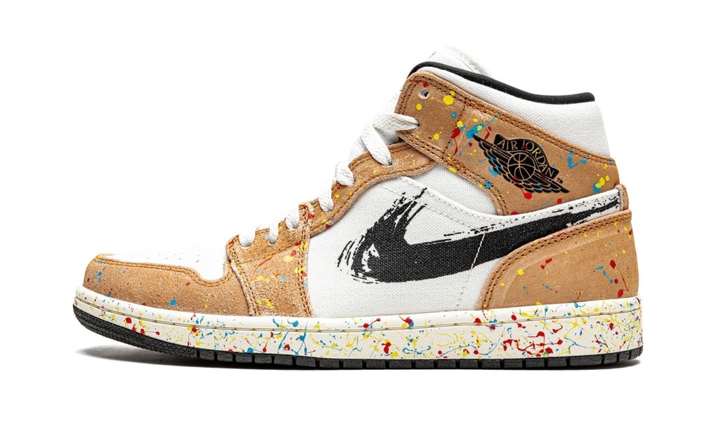 Air Jordan 1 Mid SE Brushstroke Sneakers