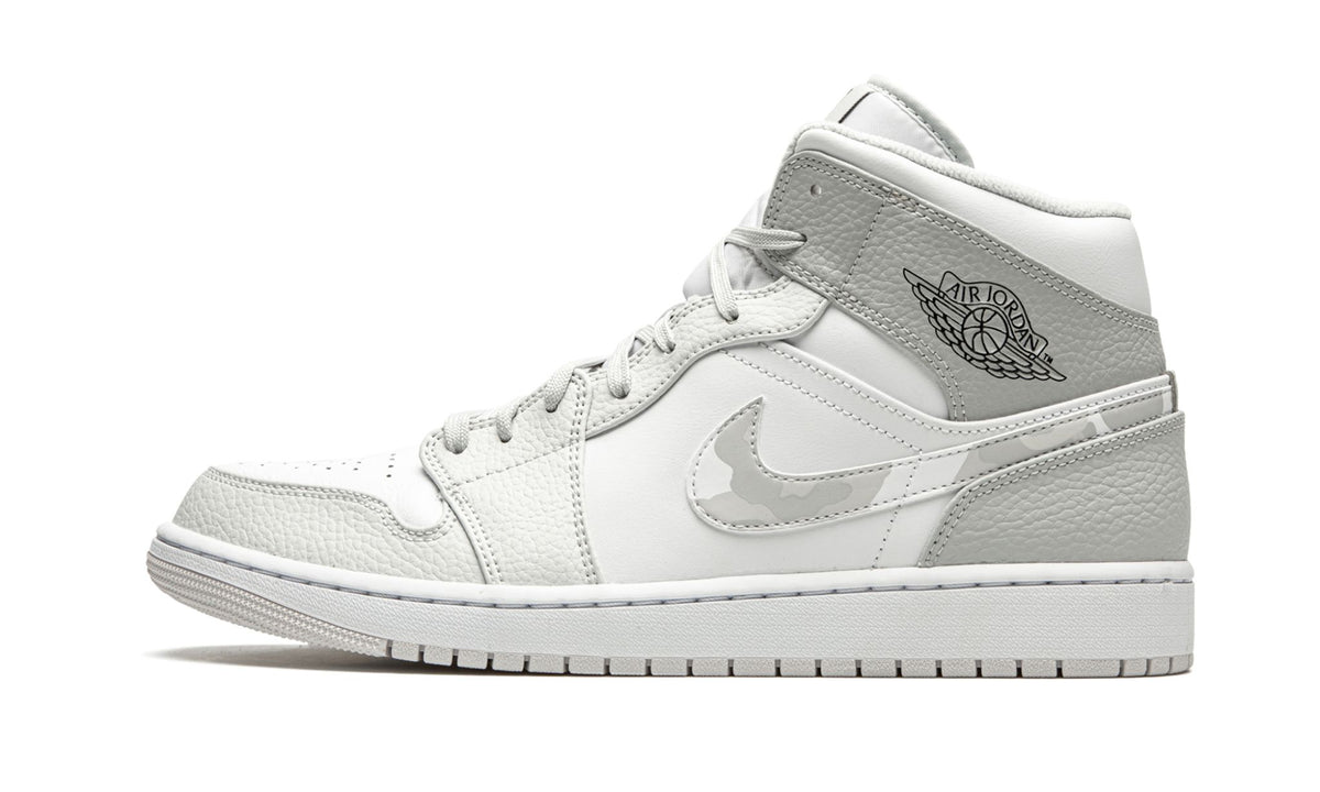 Air Jordan 1 Mid White Camo Sneakers