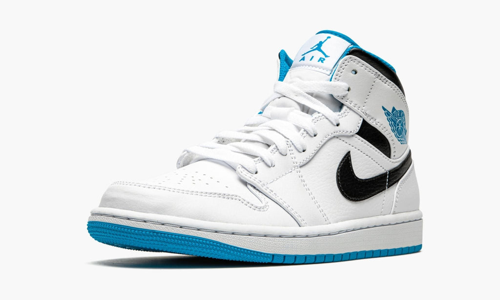 Air Jordan 1 Mid White / Laser Blue Sneakers