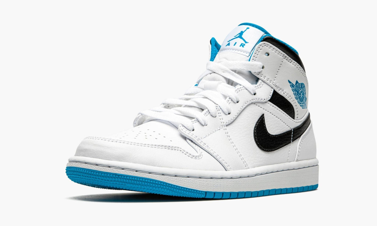 Air Jordan 1 Mid White / Laser Blue Sneakers