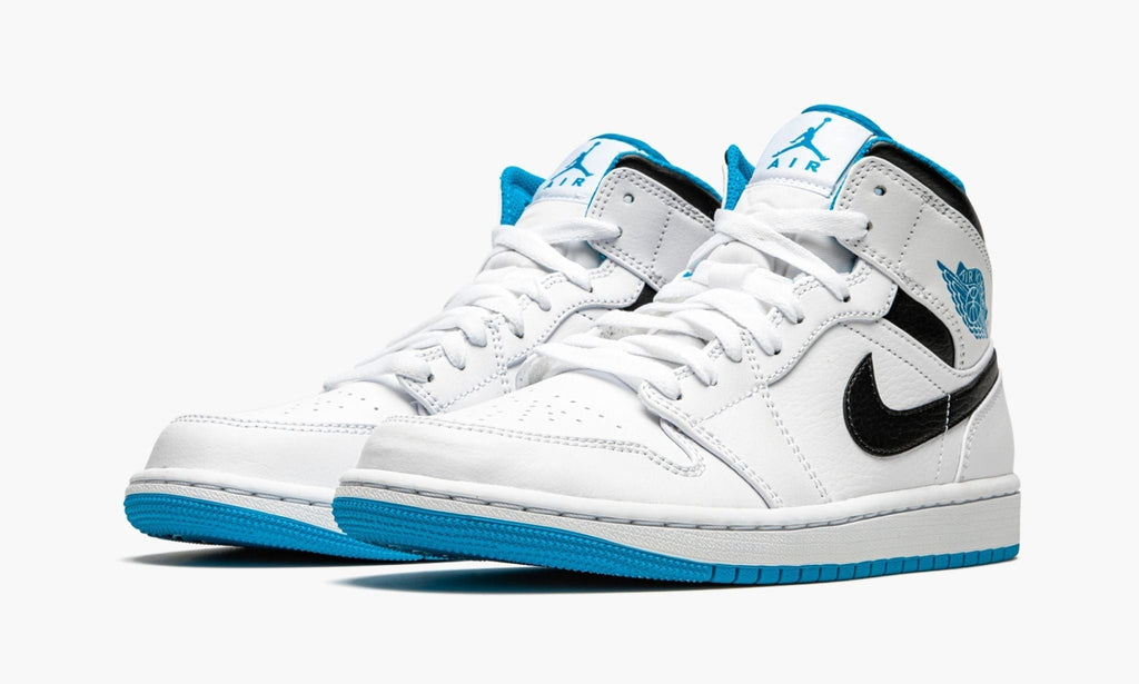 Air Jordan 1 Mid White / Laser Blue Sneakers