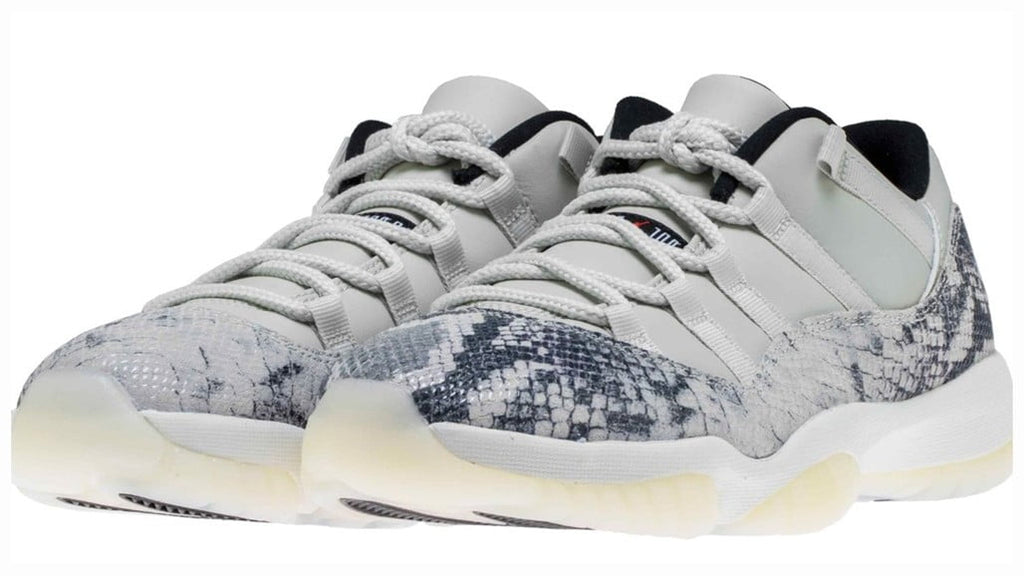 Air Jordan 11 Retro Low Light Bone Snakeskin Sneakers