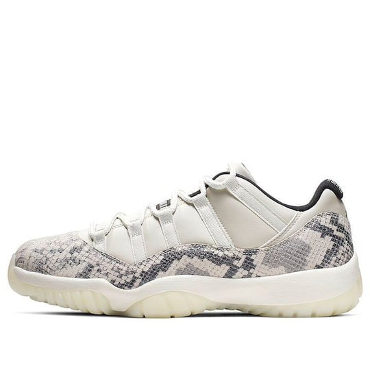Air Jordan 11 Retro Low Light Bone Snakeskin Sneakers