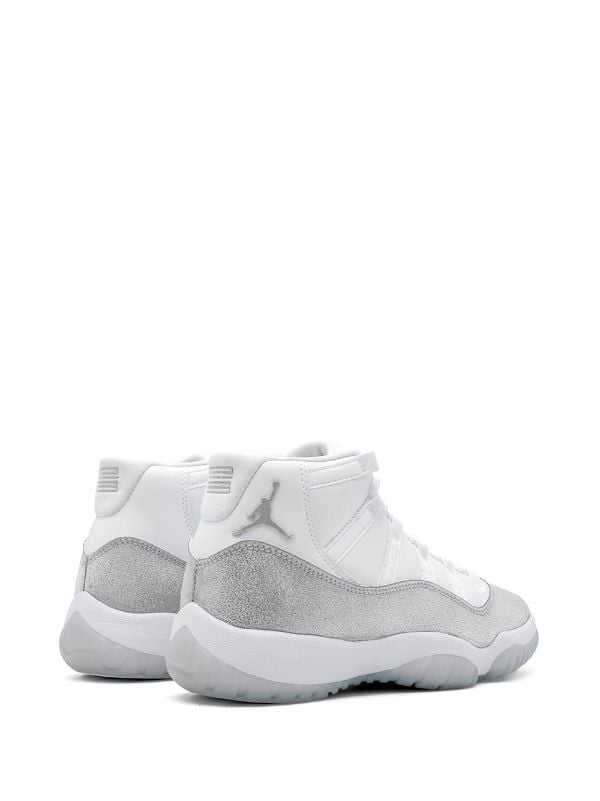 Air Jordan 11 Retro White Metallic Silver Womens Sneakers