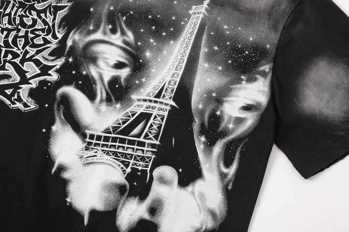 HEISTAR Eiffel Tower Graphic Short-Sleeve T-Shirt — detail