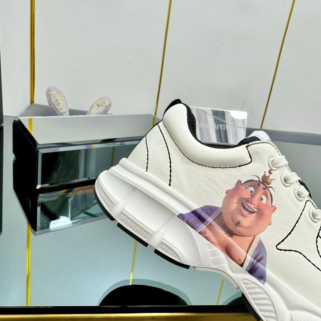 Chanel Trainers Sneaker in White Calfskin with Sticker 238628