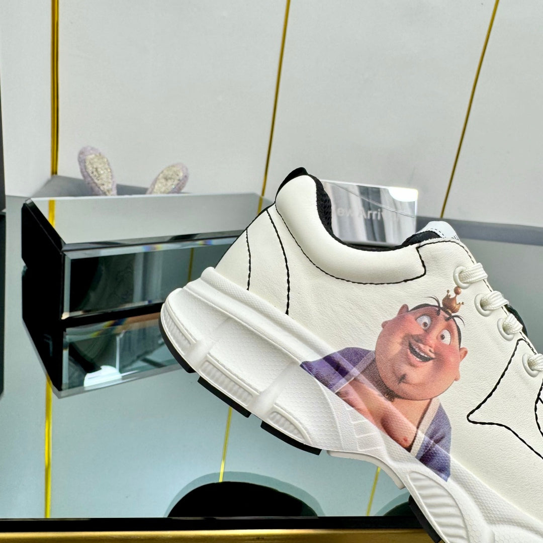 Chanel Trainers Sneaker in White Calfskin with Sticker 238628