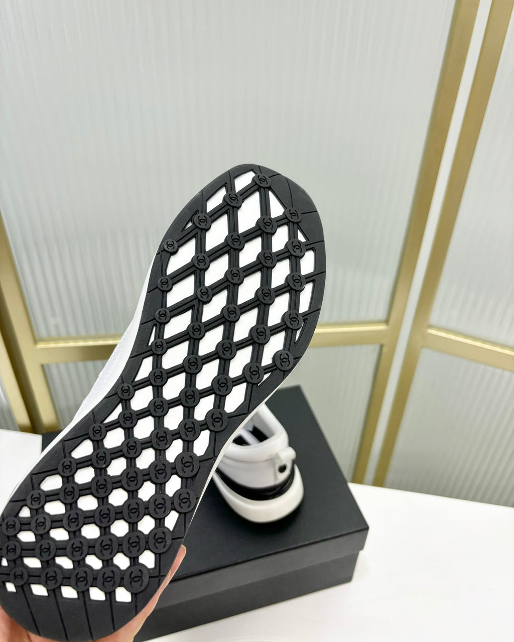 Chanel Sneaker in White Suede and Breathable Mesh