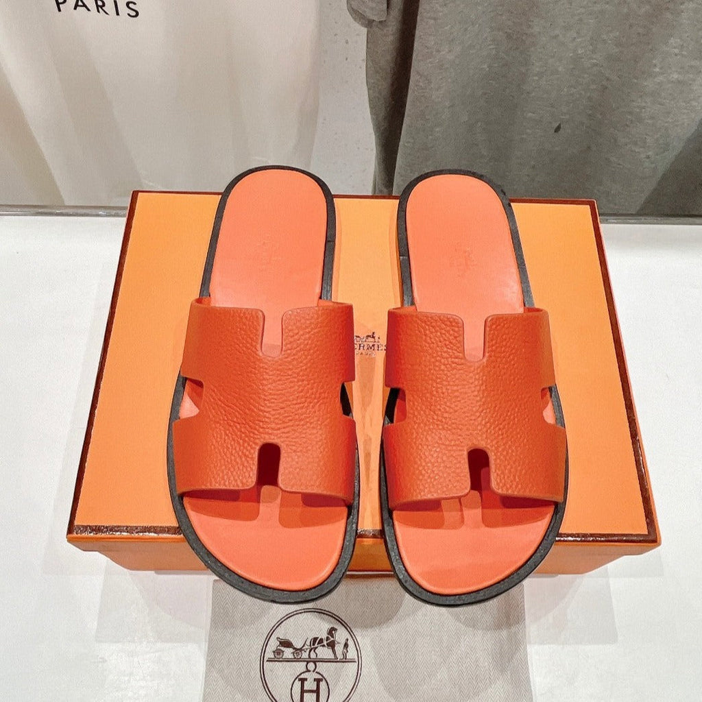 Hermes Izmir Sandal Orange Lambskin