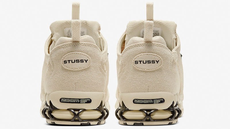 Stussy x Nike Air Zoom Spiridon Cage 2 Fossil Sneakers