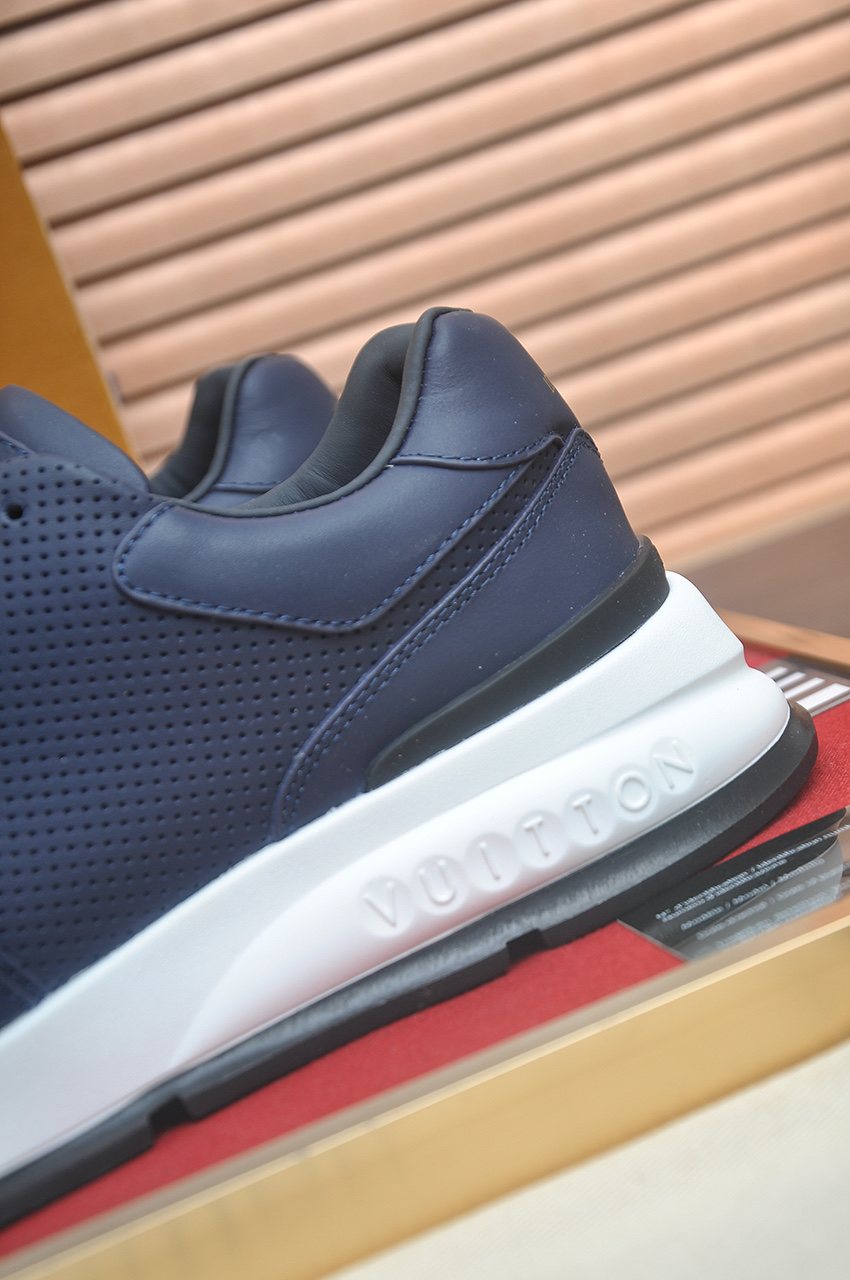 Louis Vuitton Navy Blue Low-Top Sneakers — detail
