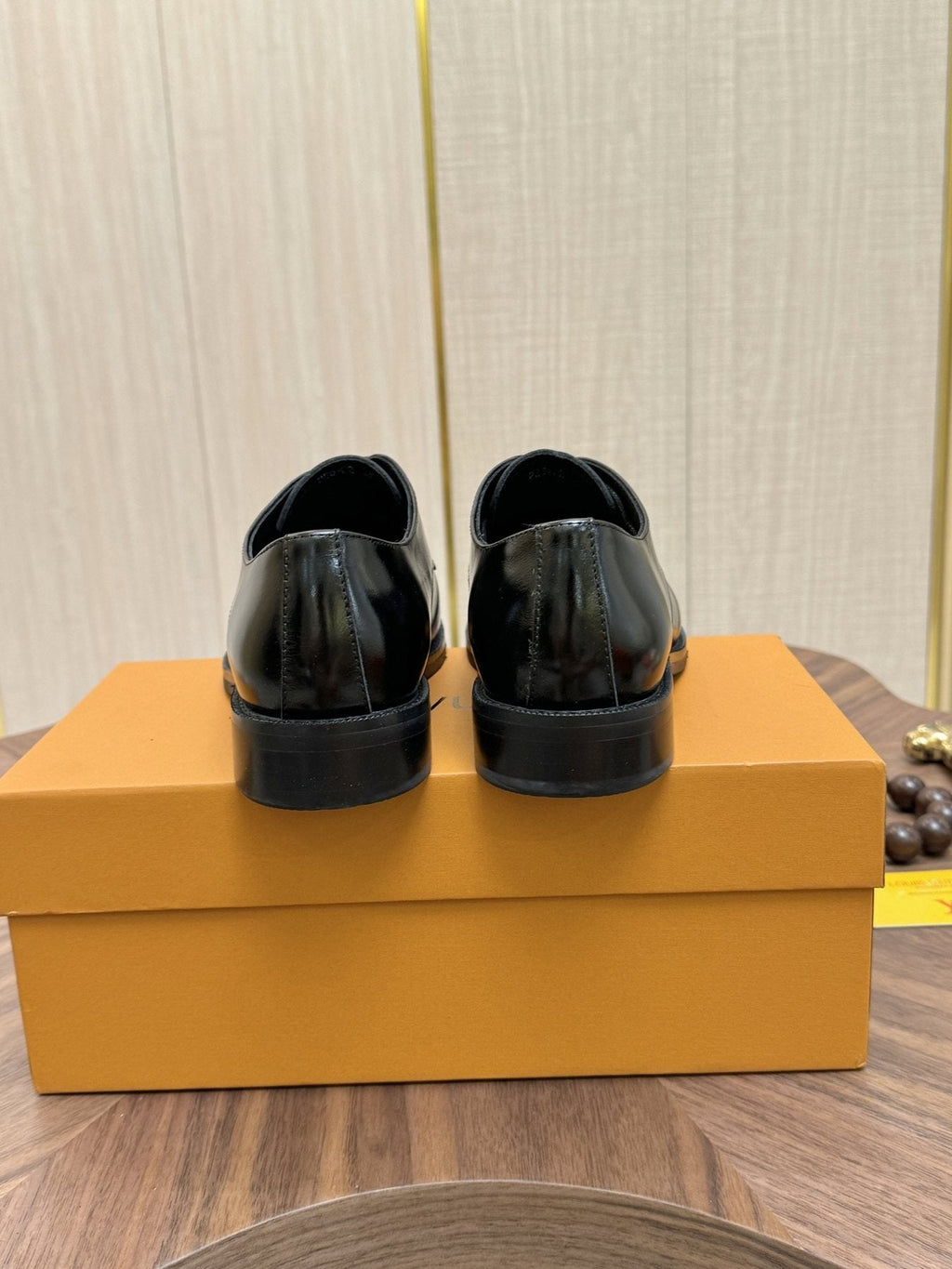 Louis Vuitton Black Lace-Up Dress Shoes — back