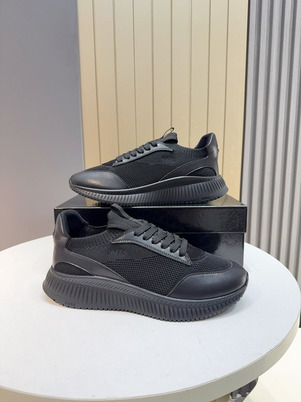 BOSS Black Mesh Running Shoes — hero
