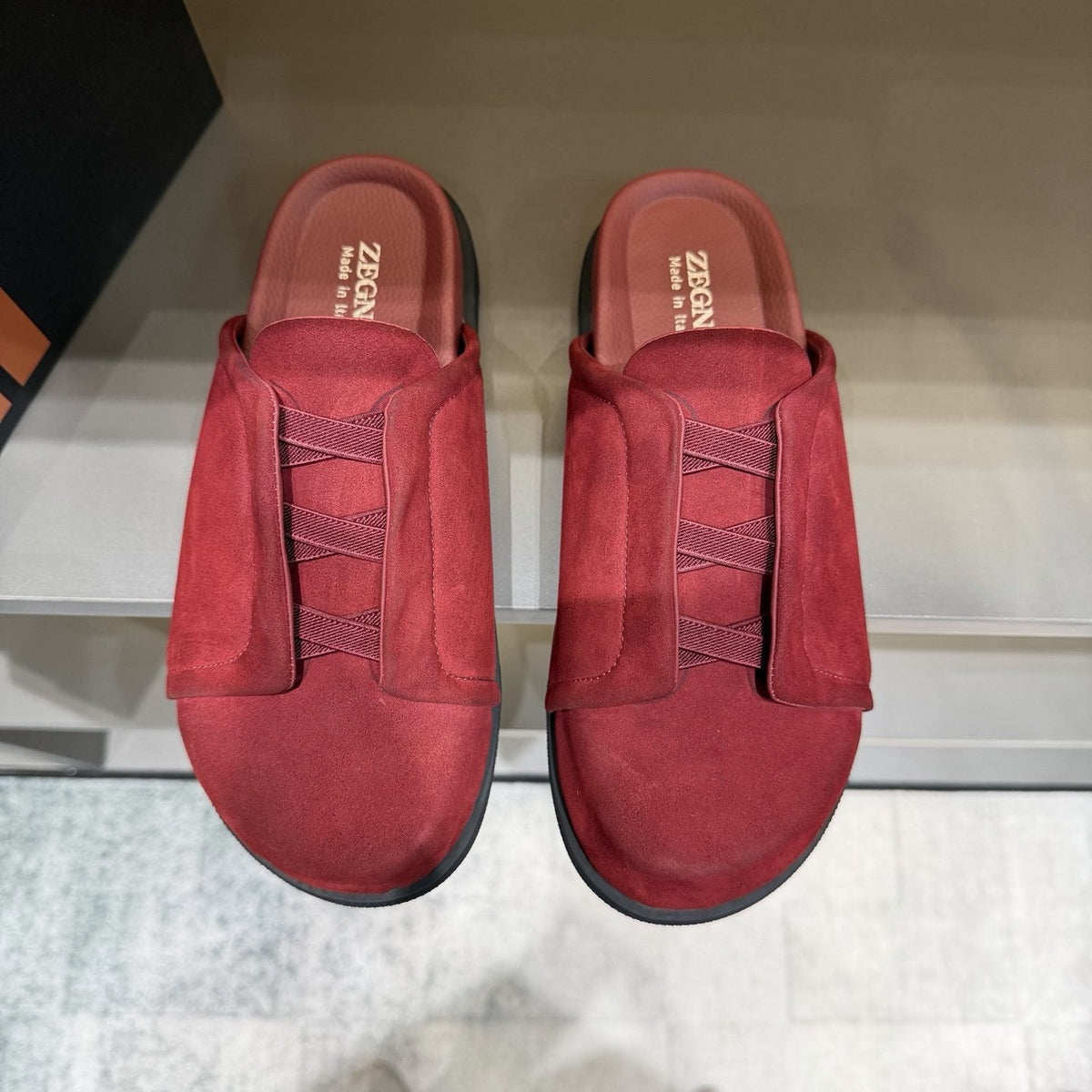 ZEGNA Cutout Slide Sandals — hero