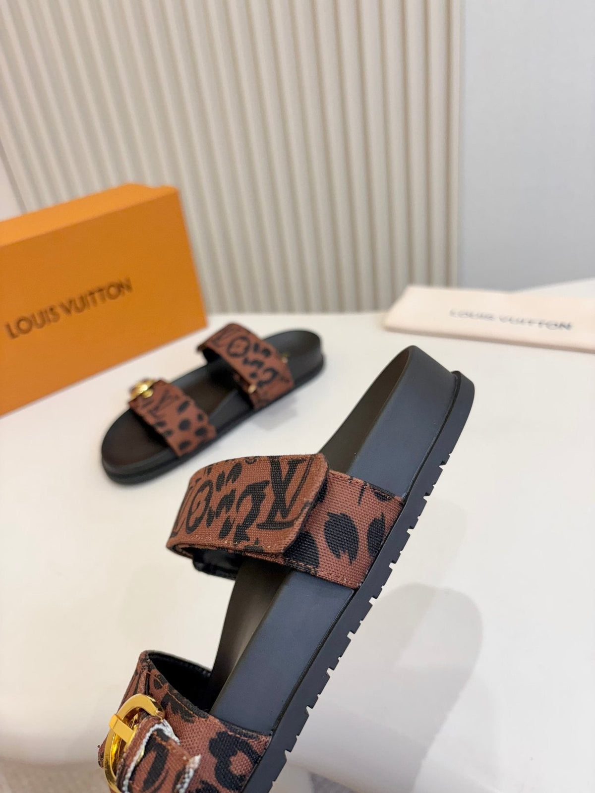 Louis Vuitton Double-Strap Slide Sandals — side