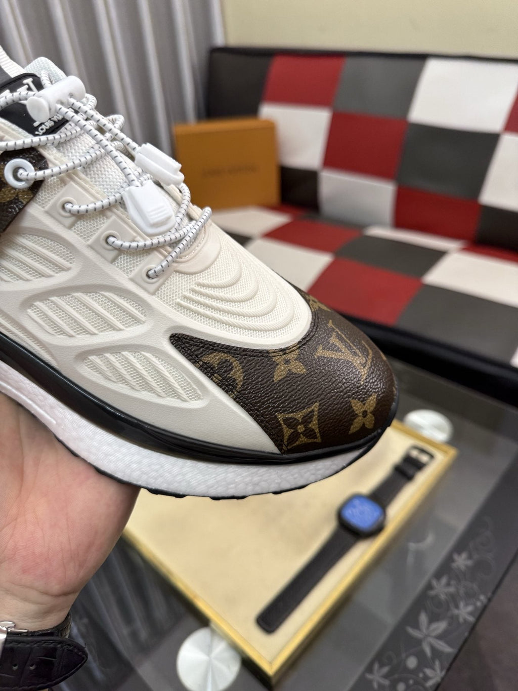 Louis Vuitton Monogram Panel Sneakers — detail