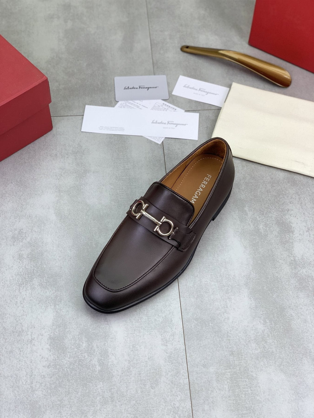 Salvatore Ferragamo Metal Bit Loafers — front