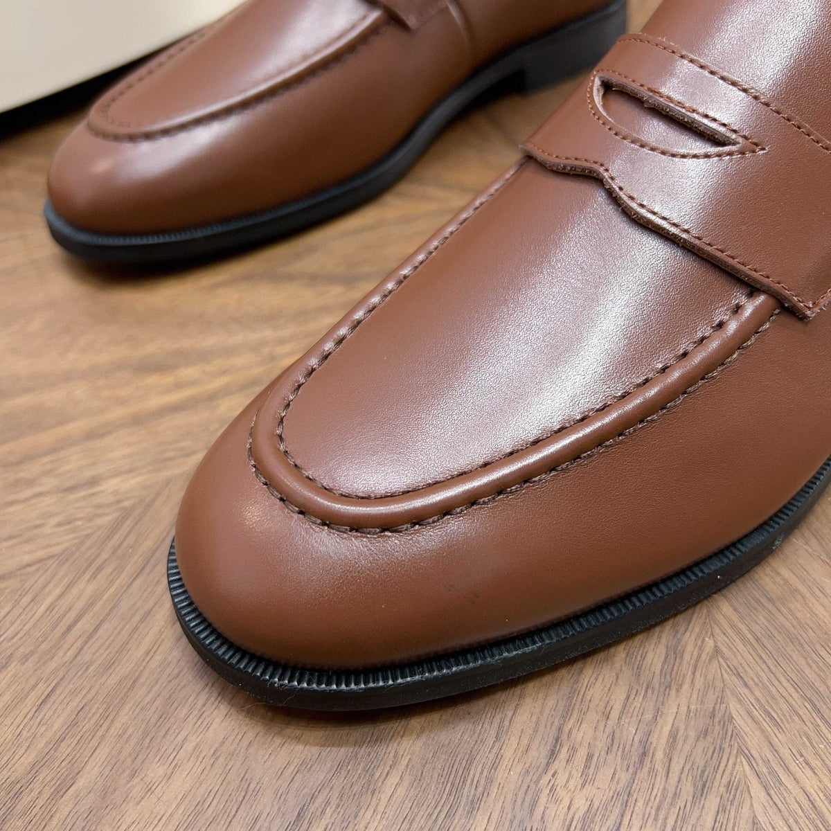 Men’s Leather Penny Loafers — detail