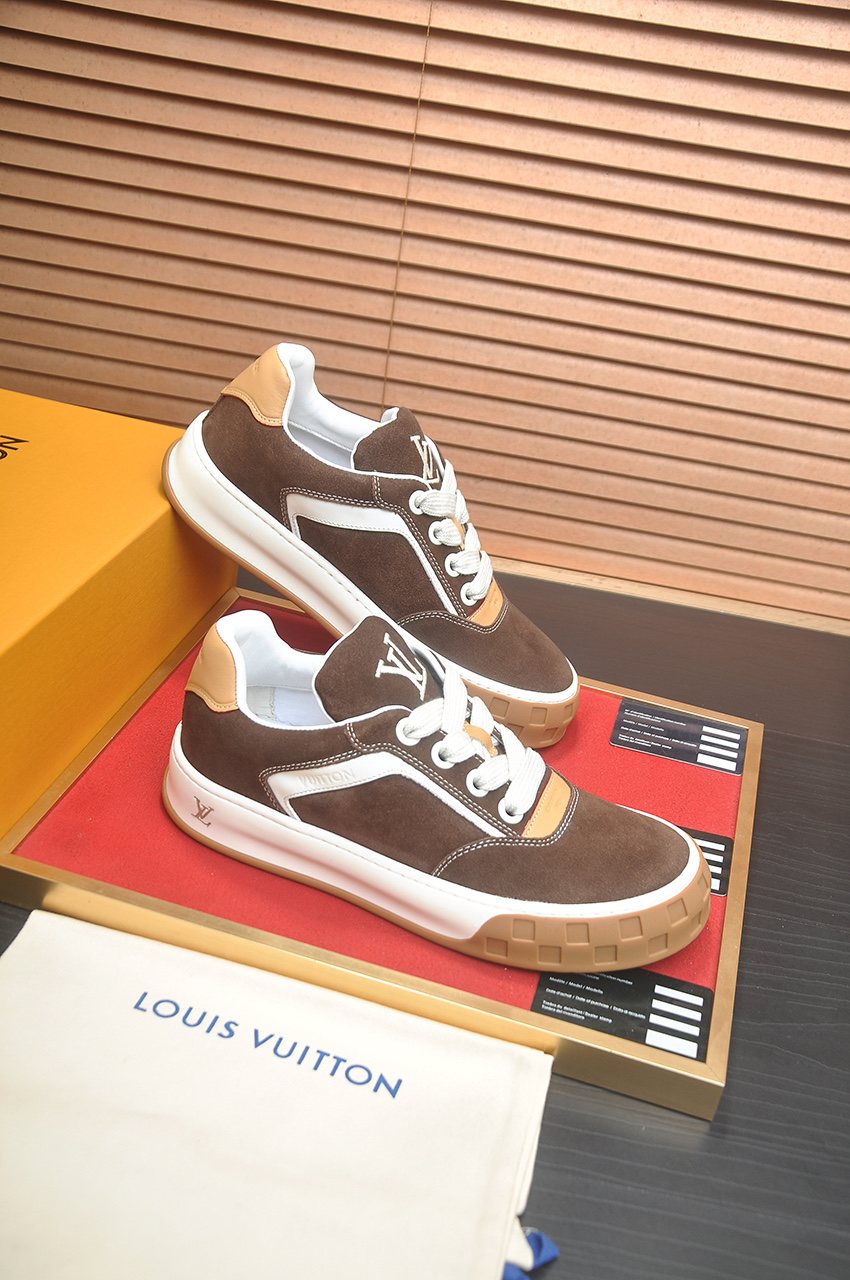 Louis Vuitton Paneled Low-Top Sneakers — front