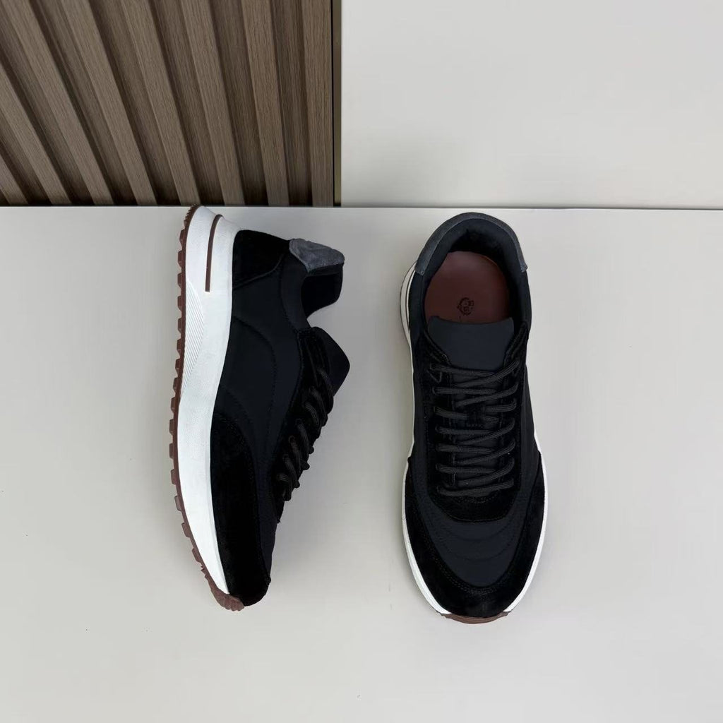Loro Piana Contrast Lace-Up Sneakers — front