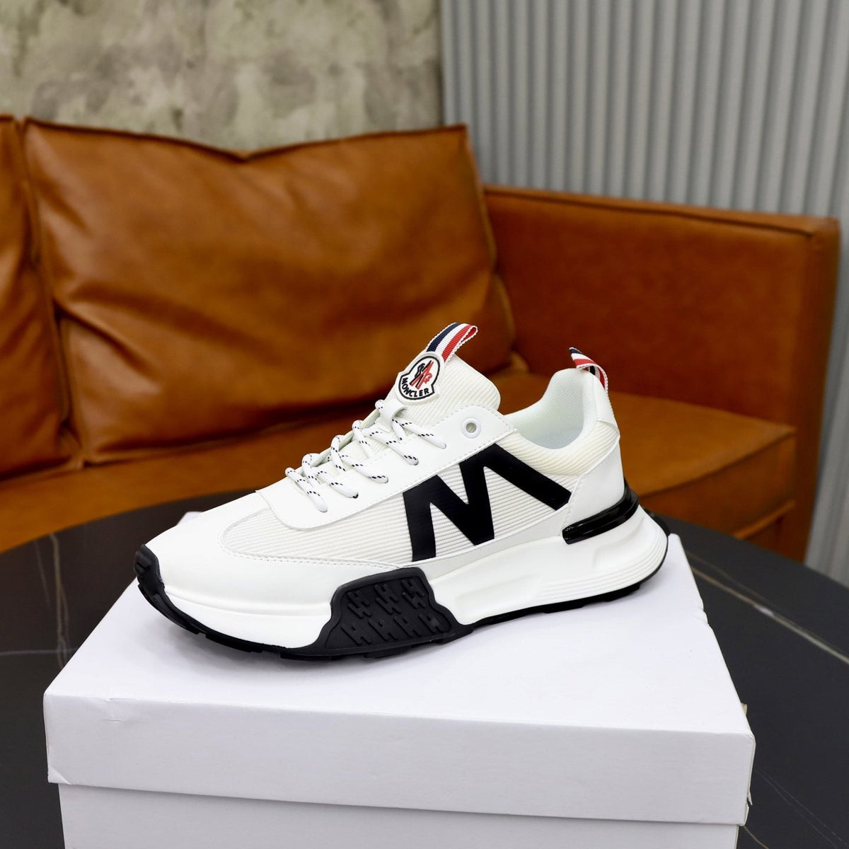 Moncler Contrast Sole Low-Top Sneakers — side