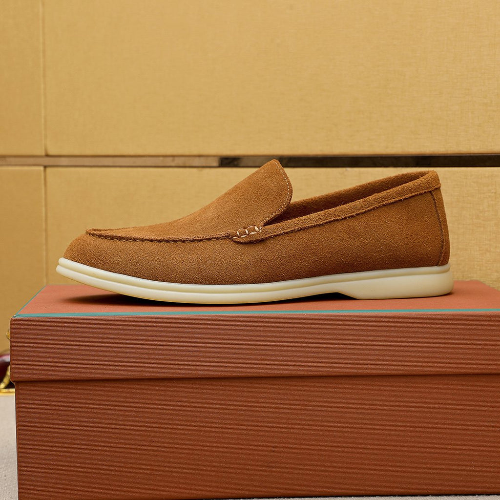 Loro Piana Suede Slip-On Loafers — side