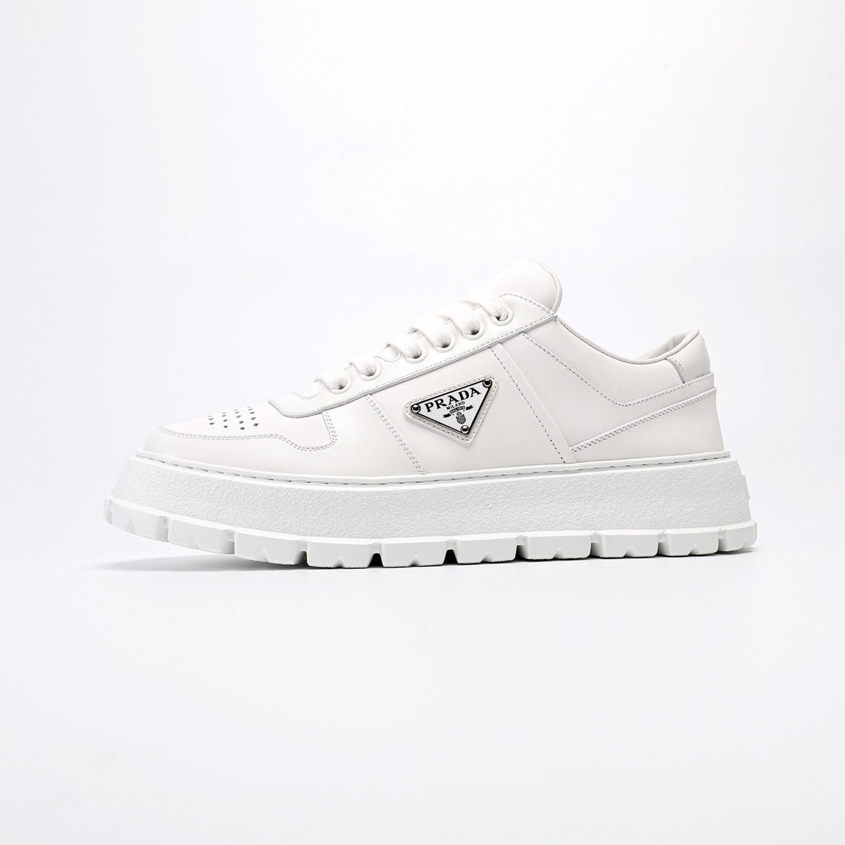 PRADA Triangle Plaque Low-Top Sneakers — hero