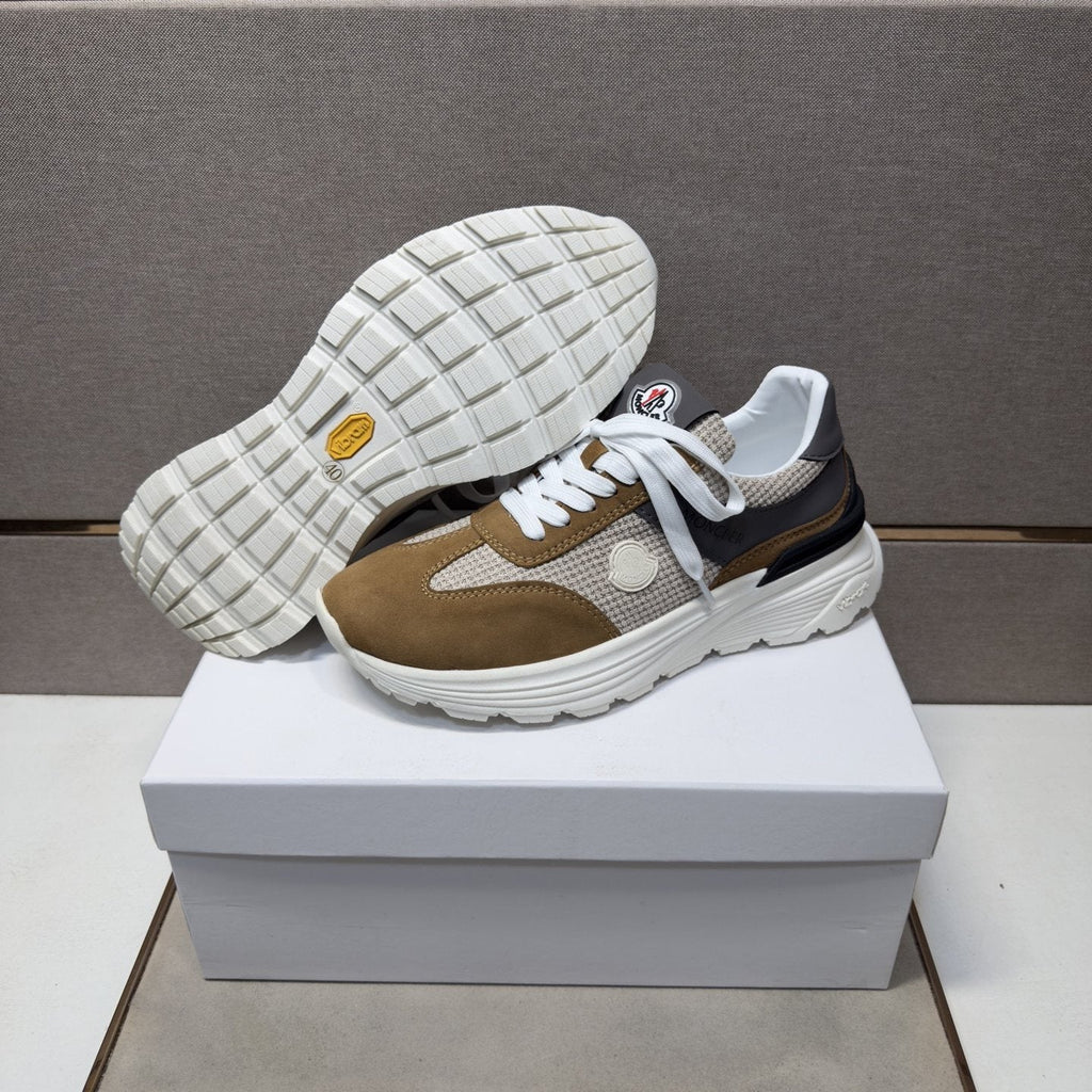 Moncler Mixed-Material Low-Top Sneakers — back