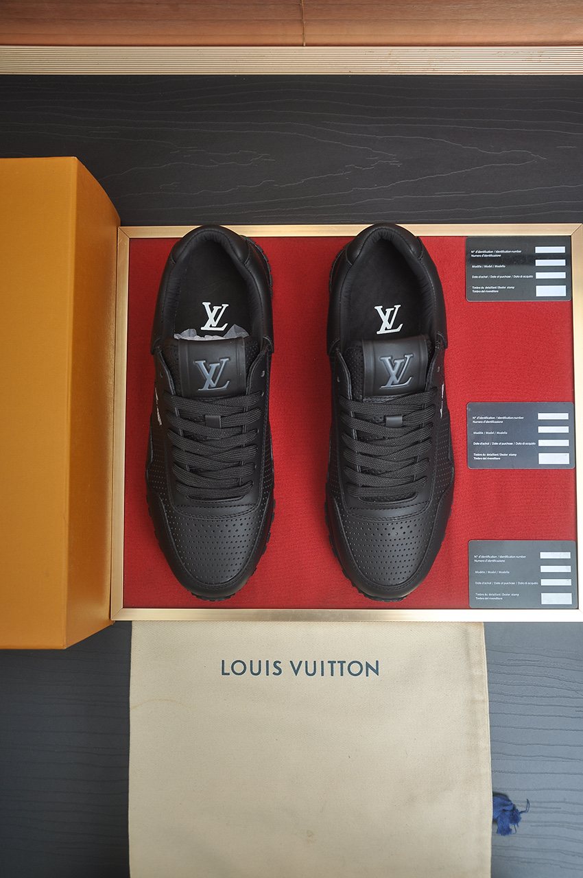 Louis Vuitton Dark Gray Low-Top Sneakers — front
