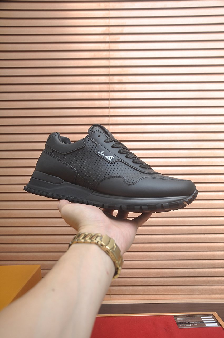 Louis Vuitton Dark Gray Low-Top Sneakers — side