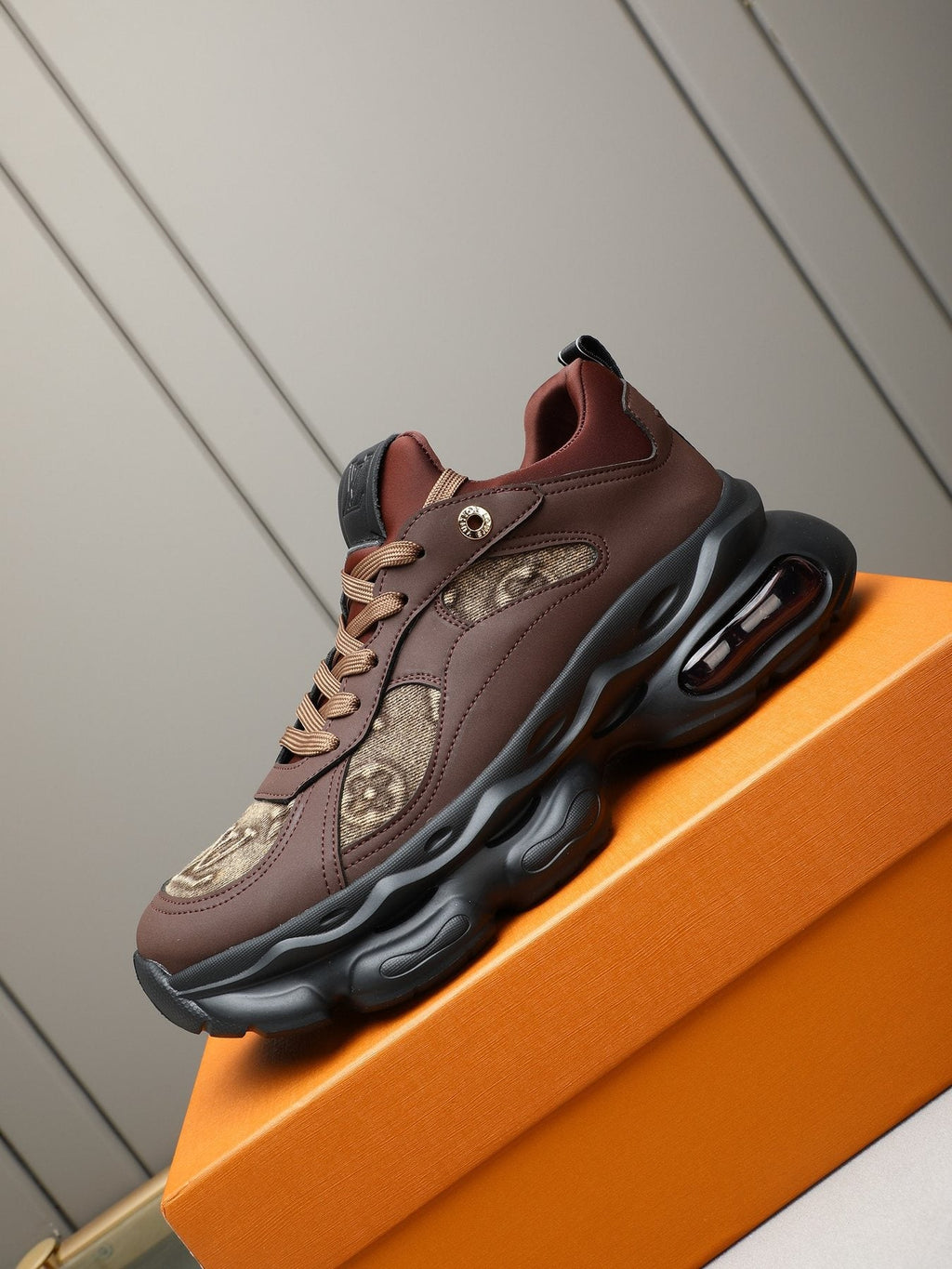 Louis Vuitton Patterned Panel Chunky Sneakers — side